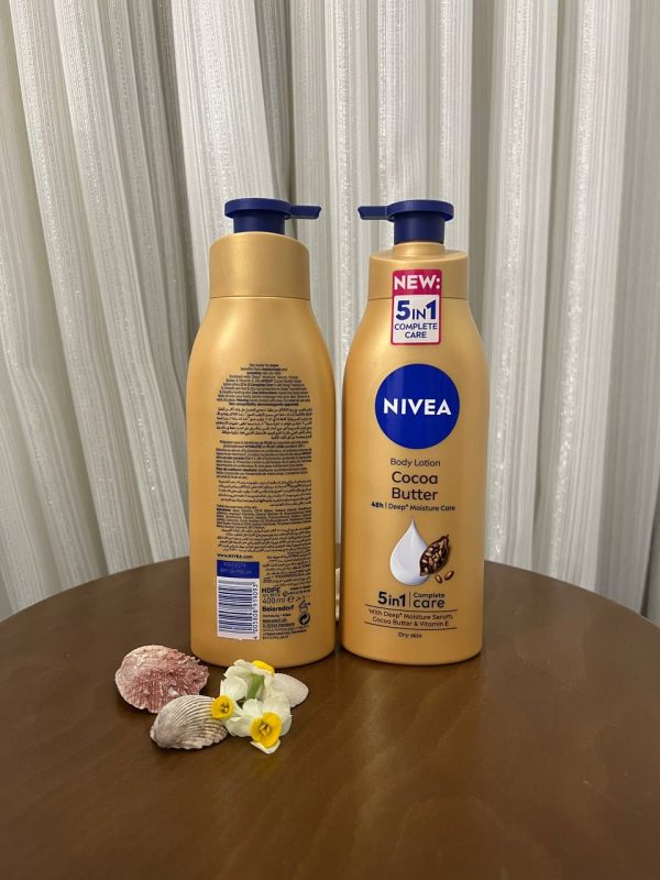 لوسیون بدن نیوآ مدل Cocoa Butter حاوی کره کاکائو 400 میل نمای روبرو