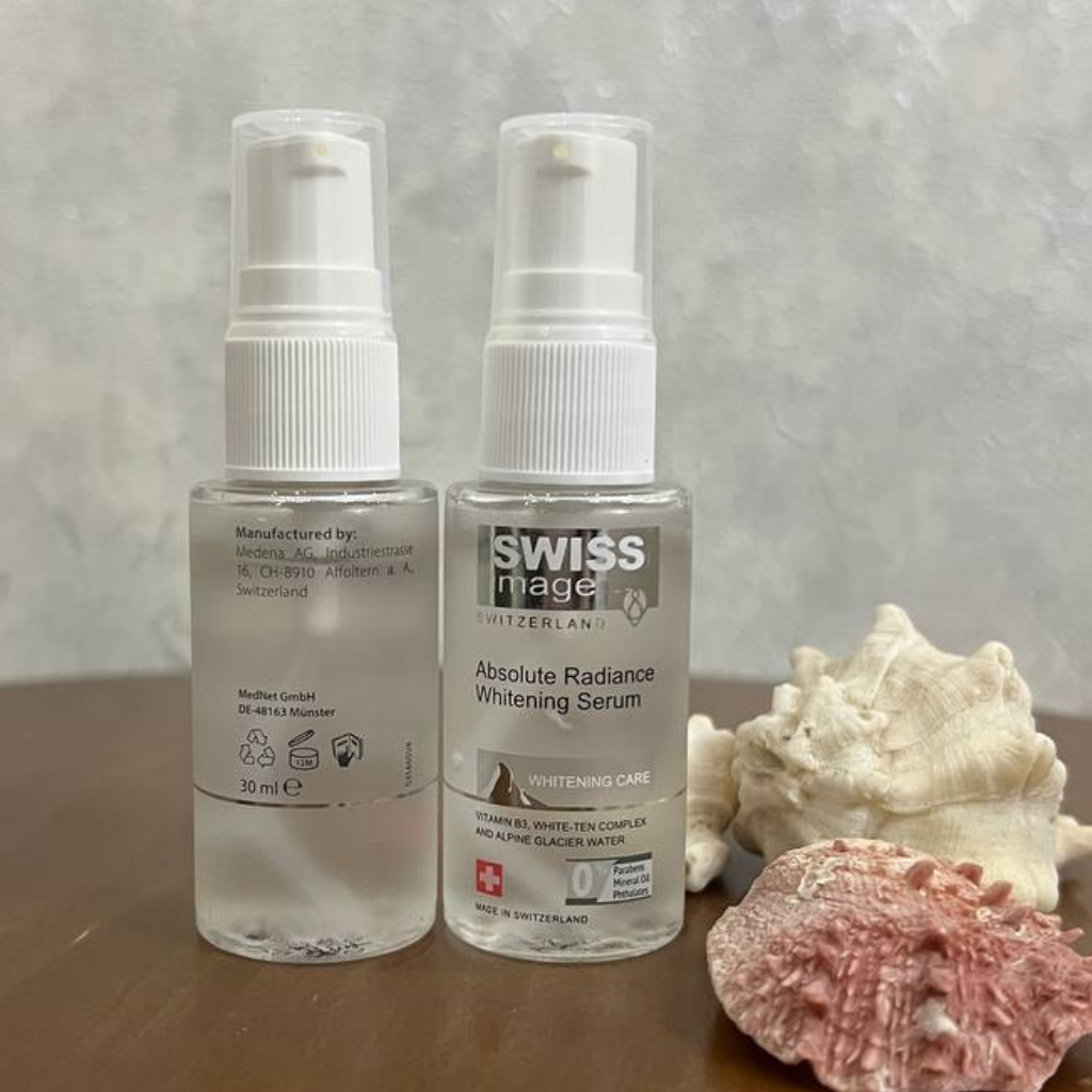 سرم روشن کننده و ضد لک صورت سوئیس ایمیج 30ml نمای باز